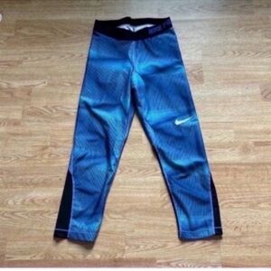 Nike Blue and Black Athletic Leggings